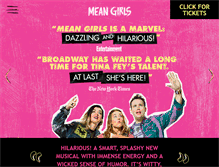 Tablet Screenshot of meangirlsonbroadway.com